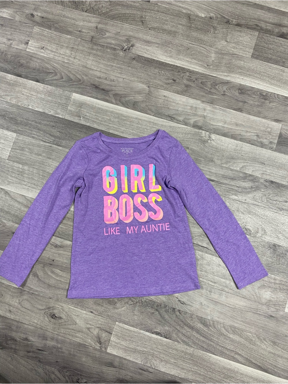 The Children's Place Purple 'Girl Boss' Long Sleeve Top - Kids